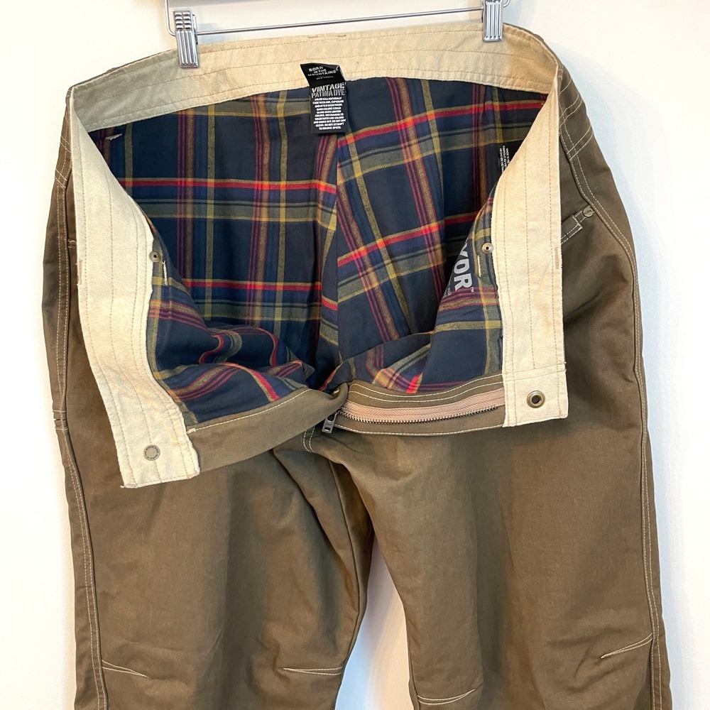 Kuhl Hot Rydr Mens 42x32 Brown Flannel Lined Utility Pants 5113 Gorpcore Outdoor - Picture 6 of 11